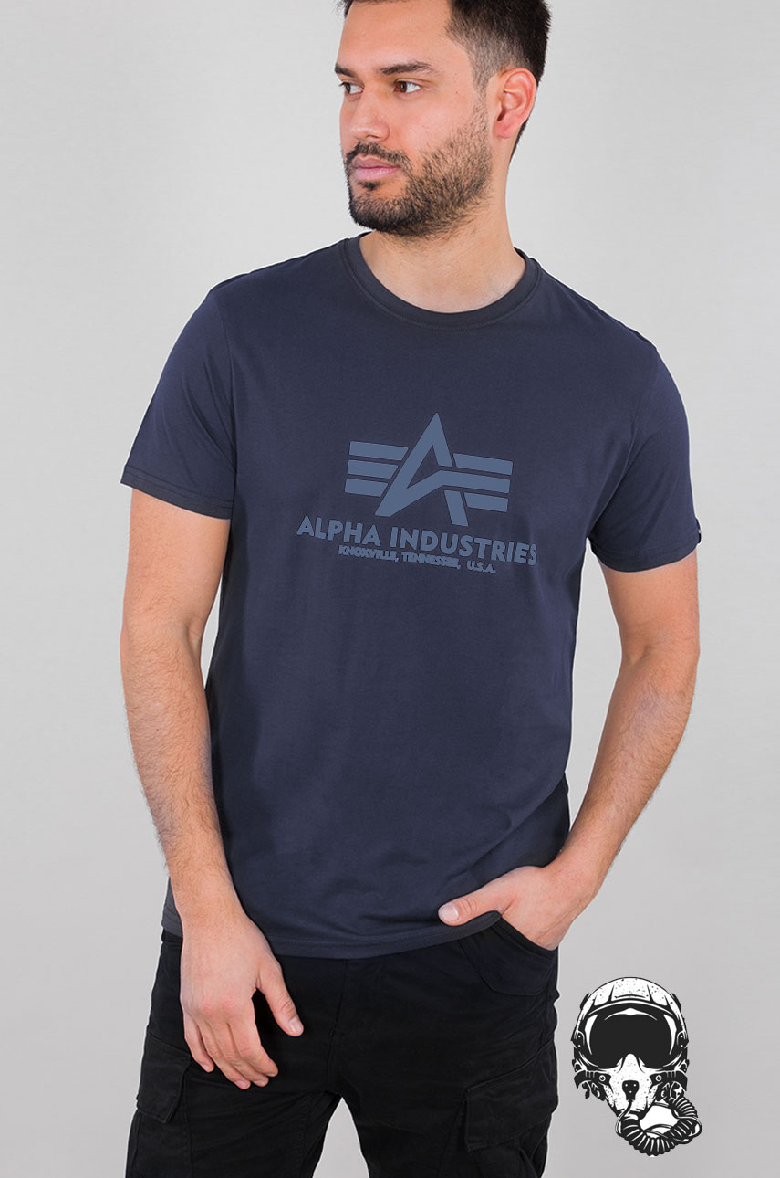 Koszulka BASIC T-shirt – ALPHA INDUSTRIES granatowa