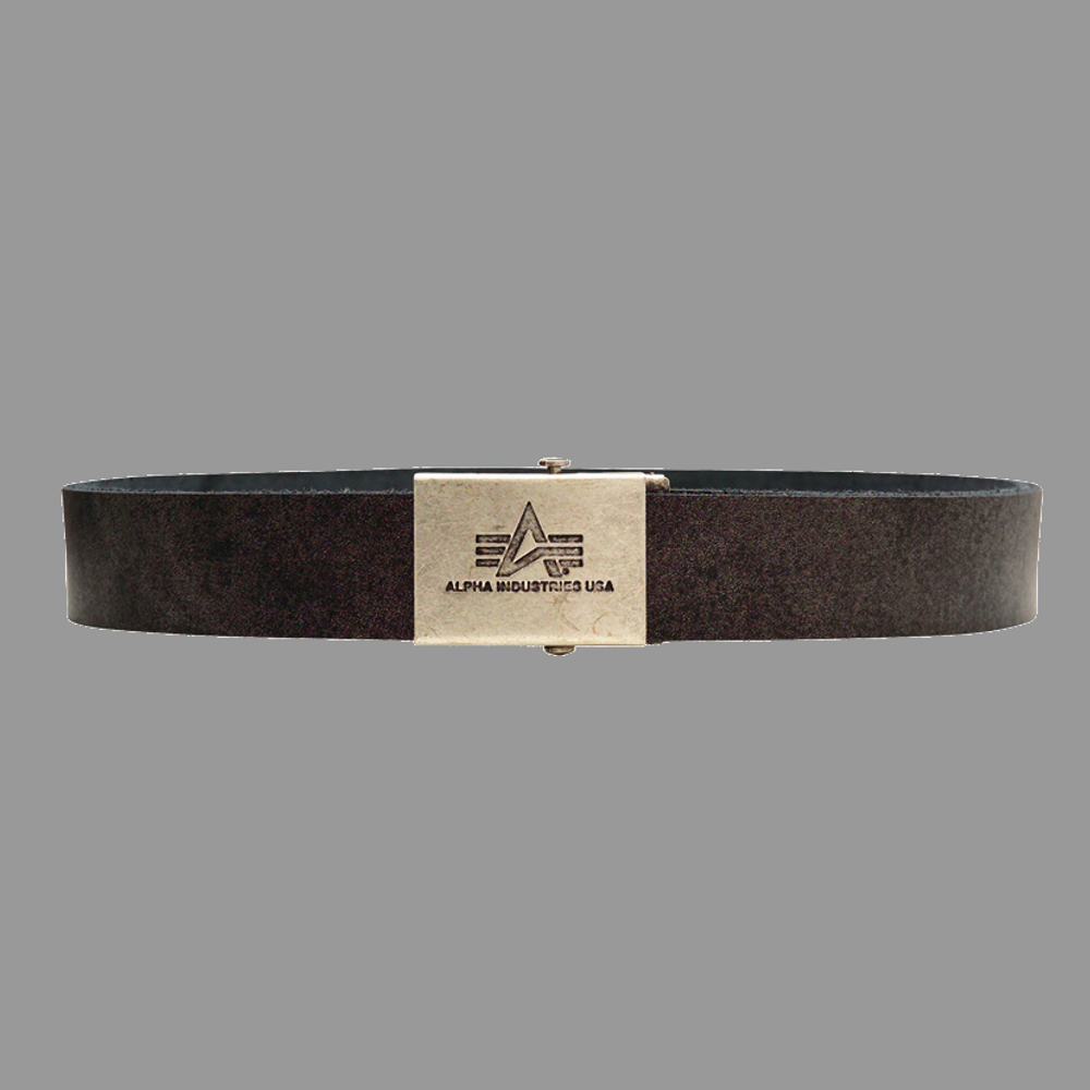 Pasek skórzany Leather Belt czarny