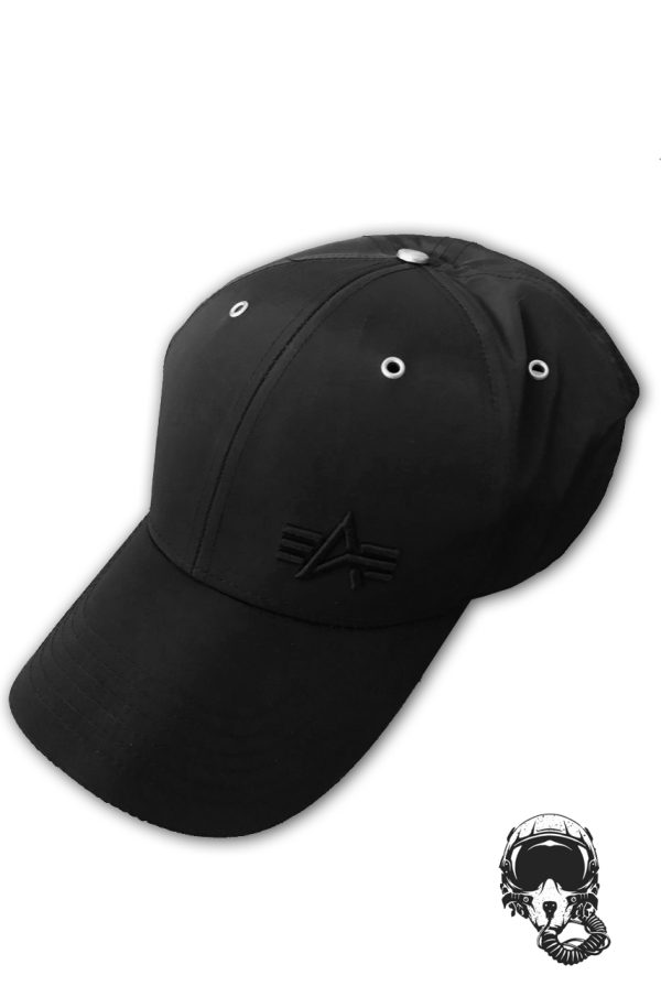 Czapka z daszkiem ALPHA INDUSTRIES FLIGIT Cap Small Logo czarna