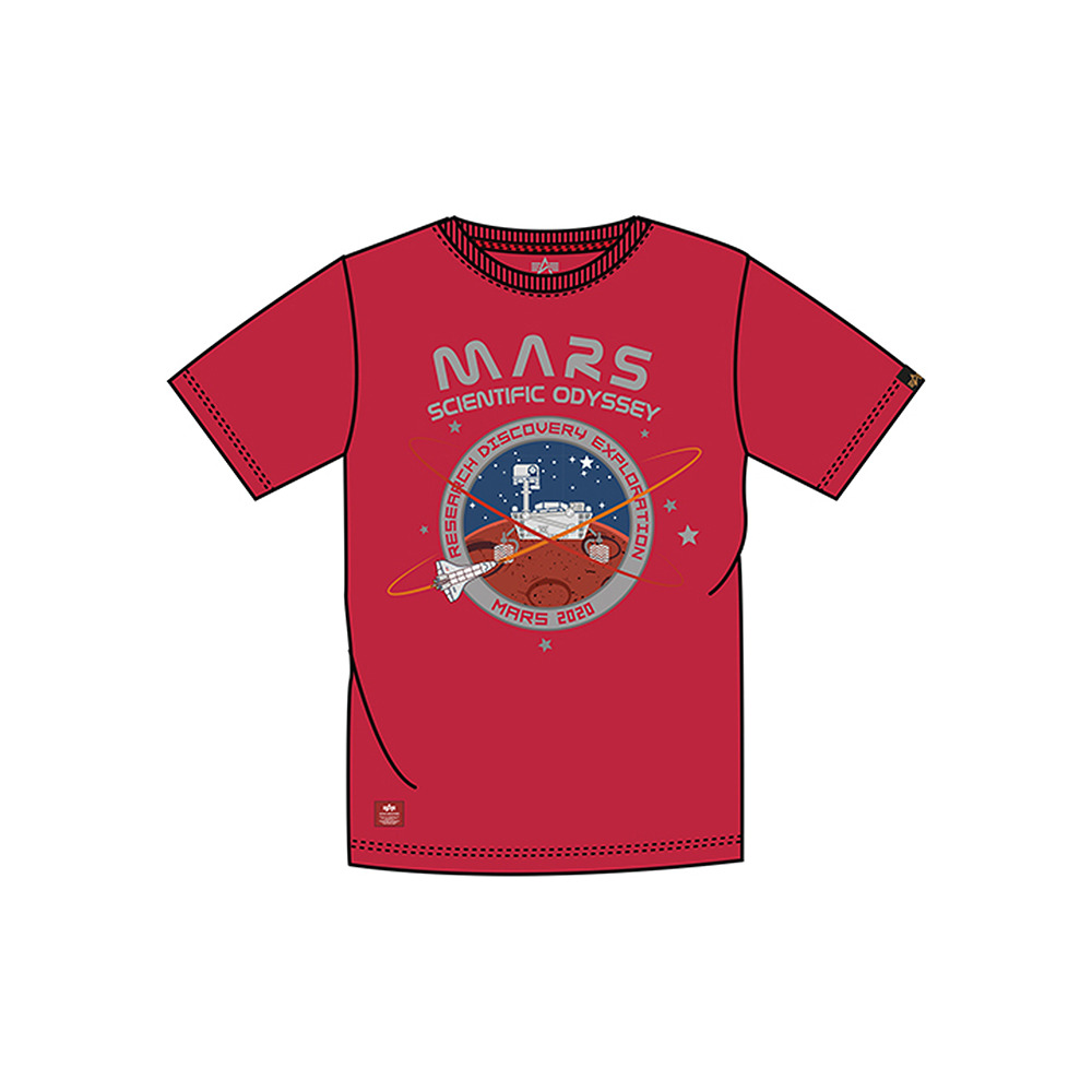 Koszulka dziecięca ALPHA INDUSTRIES Mission To Mars T Kids-Teens – czerwona