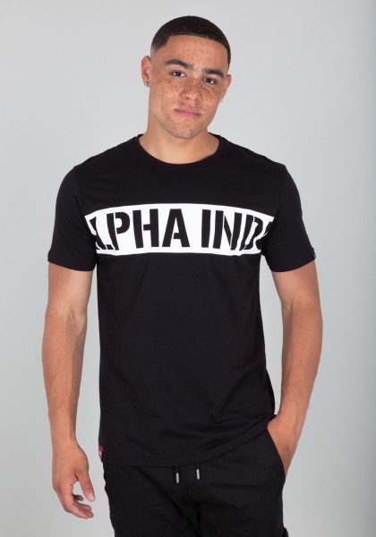 T-shirt ALPHA INDUSTRIES Printed Stripe T – czarny